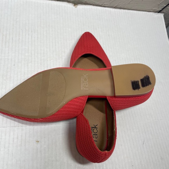 Nordstrom Rack Lava Red Pointed Toe Half d'Orsay SKYLAR Ballet‎ Flats Womens 9 - Picture 6 of 6